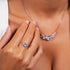 Rainbow White | .925 Sterling Silver | Mermaid Glass Infinity Clasp Necklace